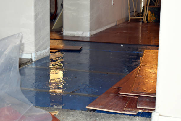 Professional Flood Damage Restoration technician working in Arlington, MA